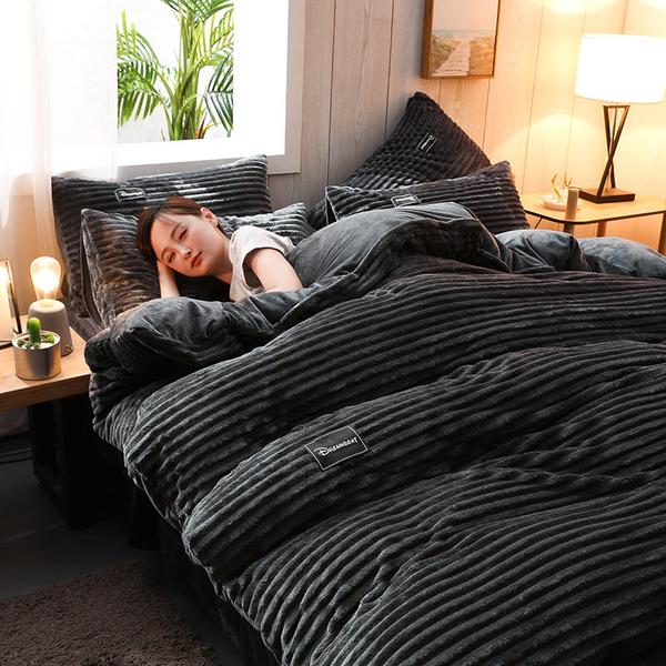 Dikke Corduroy Velvet Bedset