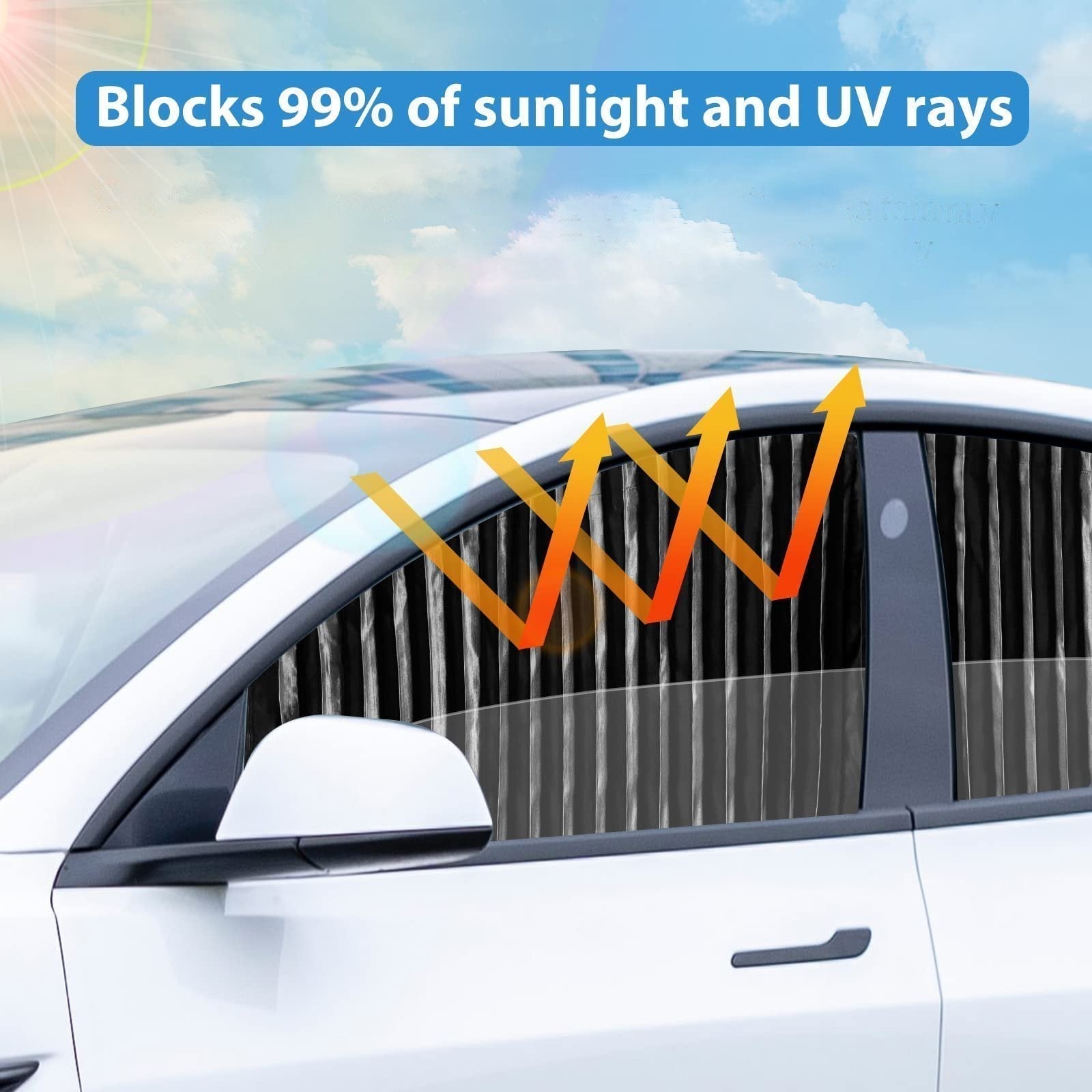 LuxShade Elite Magnetisch Auto Zonnescherm | Bescherming en privacy voor uw voertuig in stijl