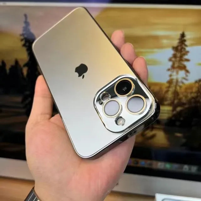 Elico Gelakt Mat Acryl Gehärtigd Glas iPhone Beschermhoes