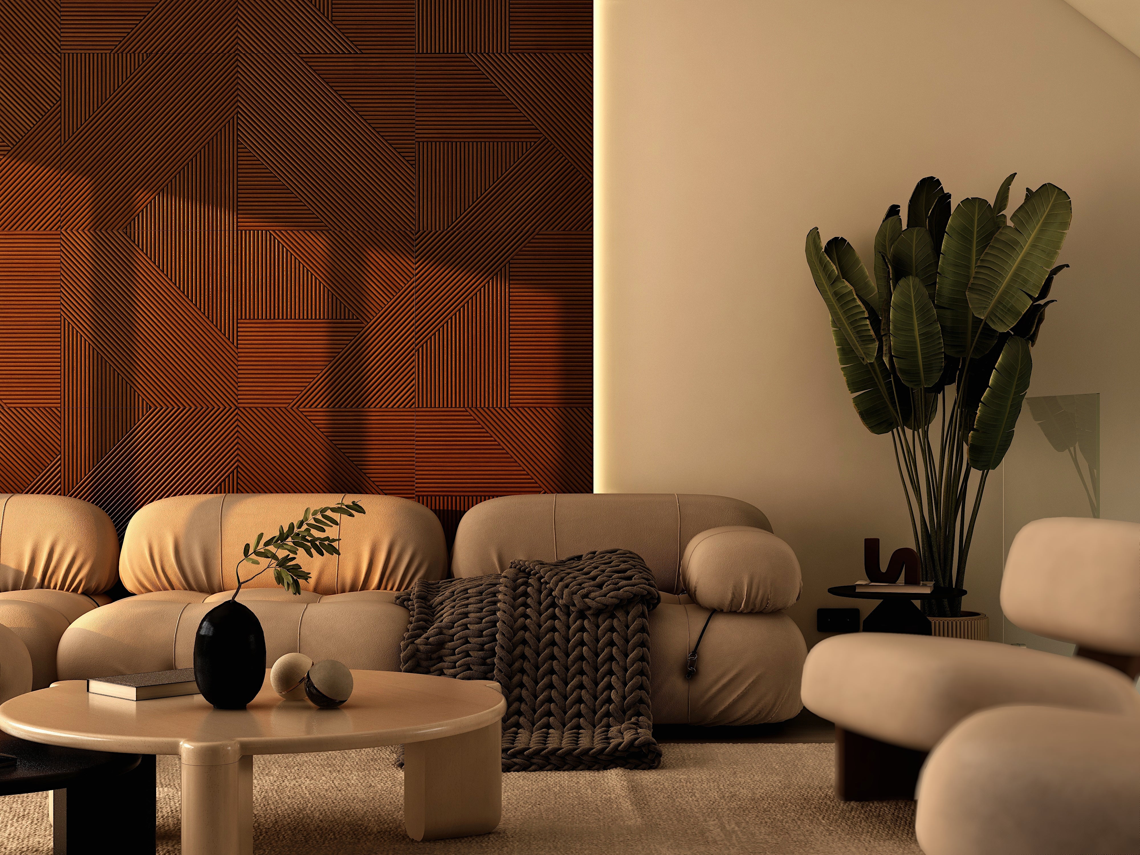 Moderne Massief Houten Paneel