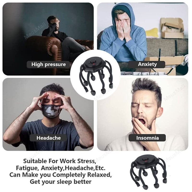 LuxAura Ultra Hoofdmassageapparaat | Ontspannende massage voor ultieme verlichting en welzijn