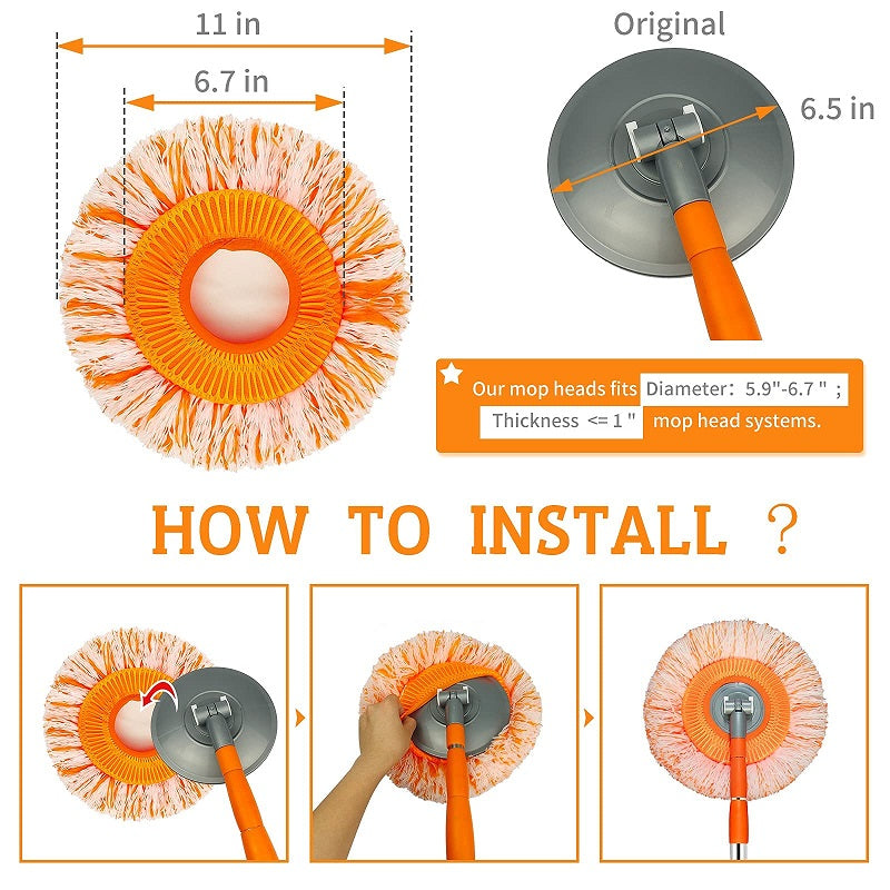LuxeClean 360° Roteerbare Schoonmaakmop | Verstelbare mop voor moeiteloos reinigen in elke hoek
