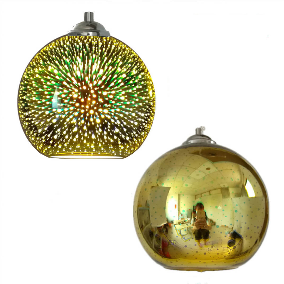 3D Vuurwerk Glas Hanglamp | Creatief Kleurglas Ontwerp
