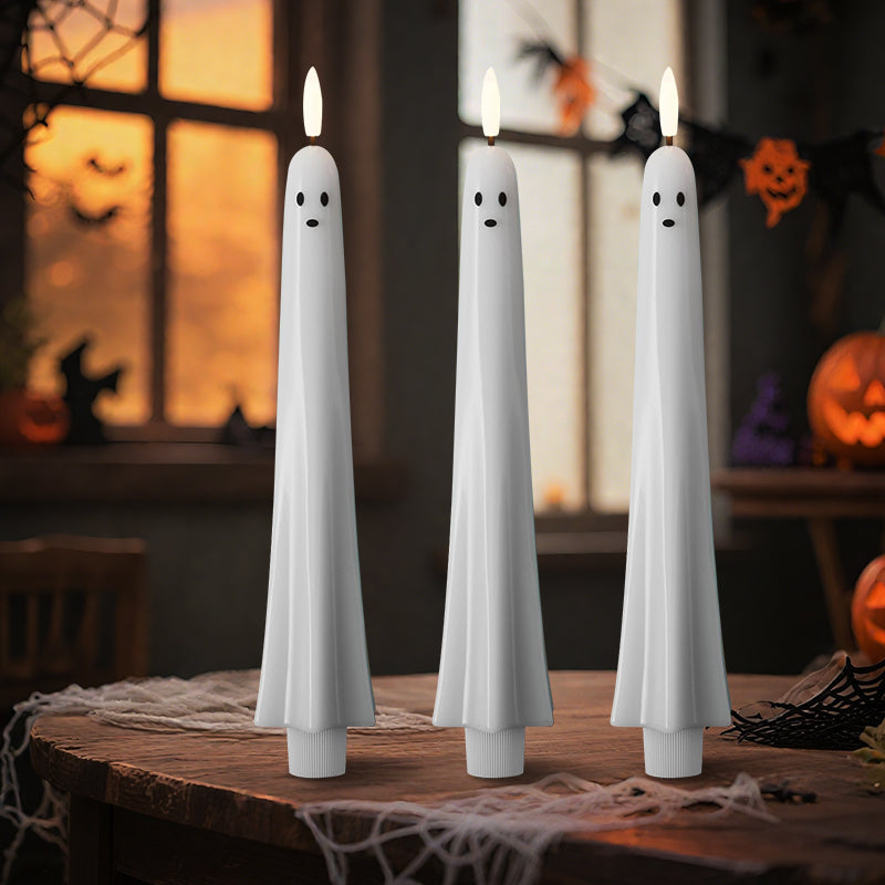 Spooklicht Halloween | Afstandsbediend 3D-vlamlicht voor spookachtige sfeer