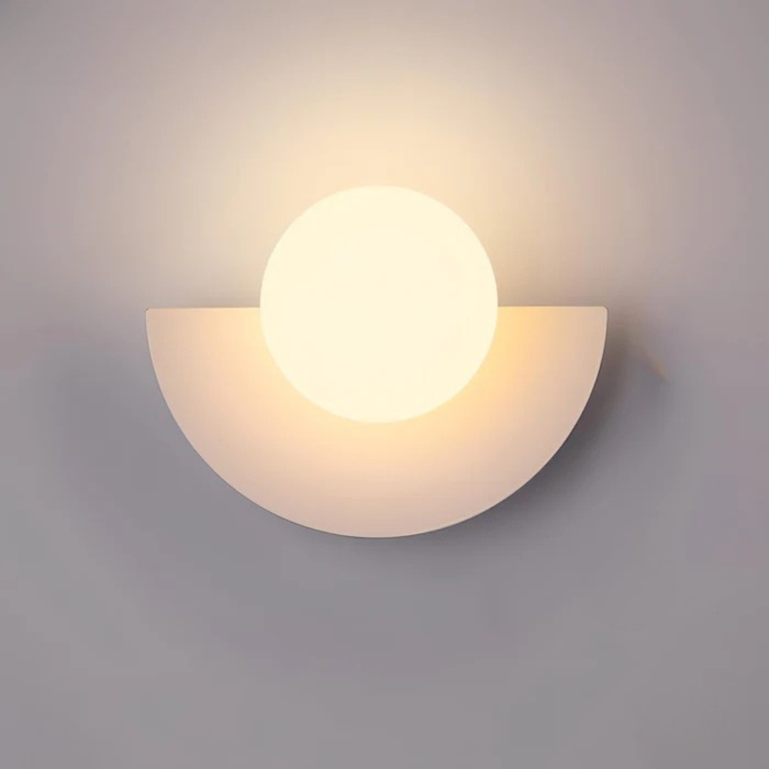 Moderner minimalistische glazen globe wandlamp LED 1-licht