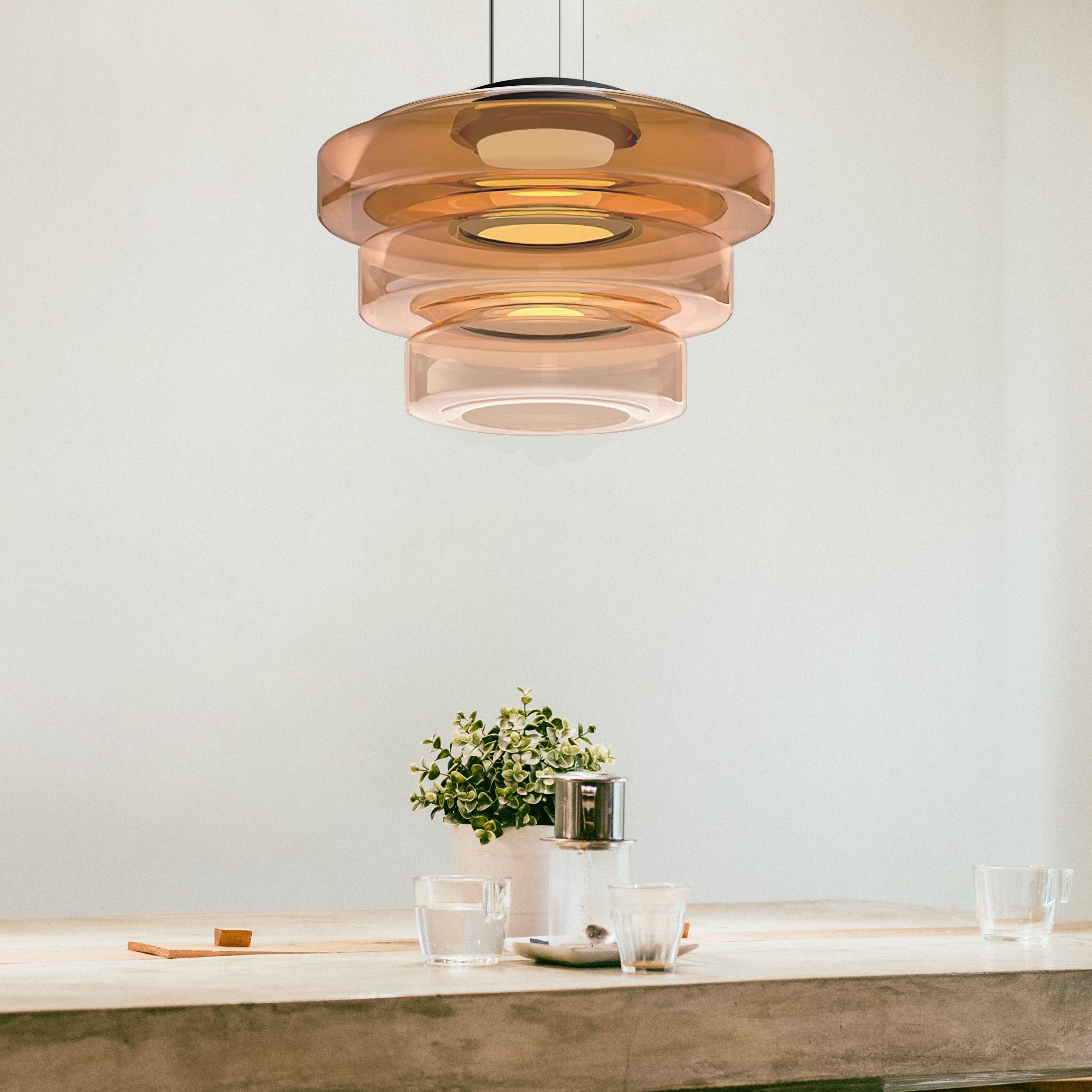 Glazen Hanglamp In Bauhaus Stijl
