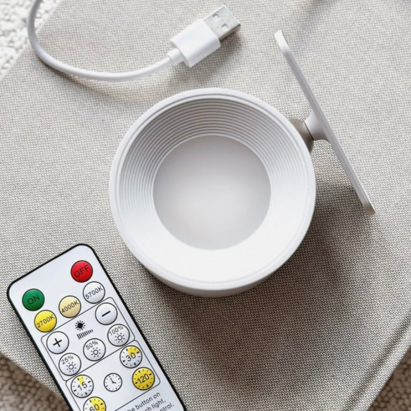 LuxeLumen Draadloze Dimbare LED Wandlamp | 360° draaibaar voor optimale verlichtingservaring