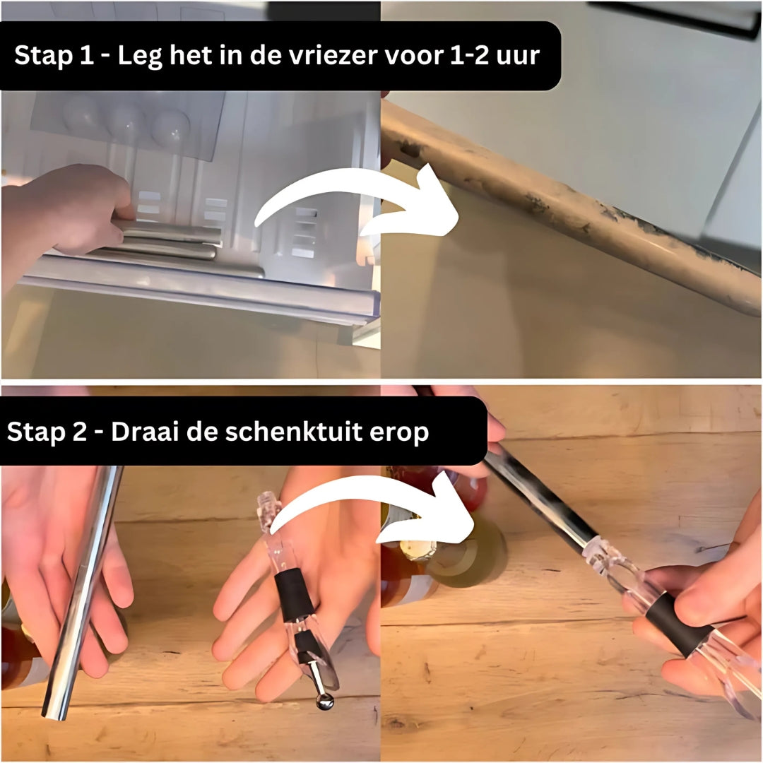 VinoElegance Luxe Wijnkoelstick | Perfecte temperatuur en elegant schenken