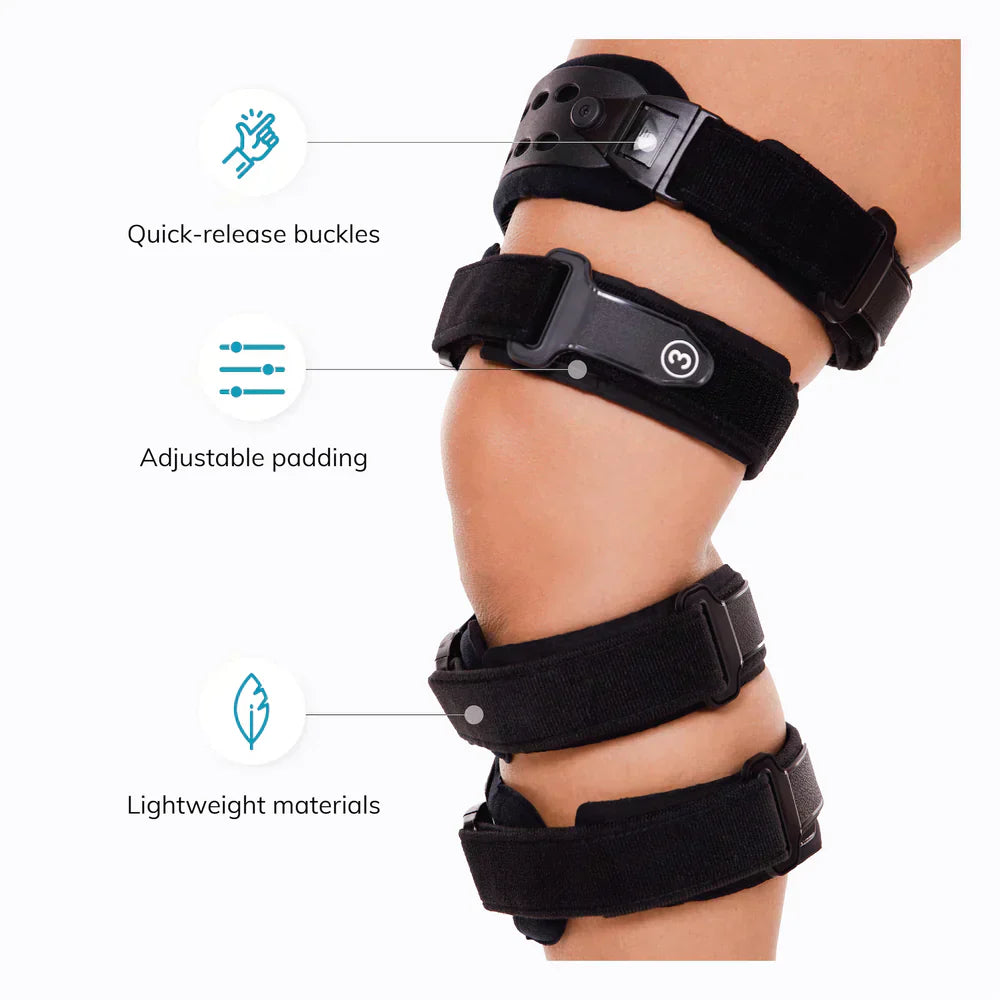 Medische OA-ontlastingsknieschijf | Unicompartimentele artrose-orthese | Varus/Valgus-correctie & ROM-controle | Mediale & Laterale ontlasting | Instelbare bewegingshoek