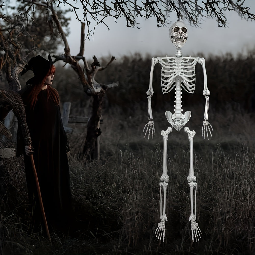 Reusachtige 6 Ft Halloween Skelet Decoratie | Poseerbaar Levensecht