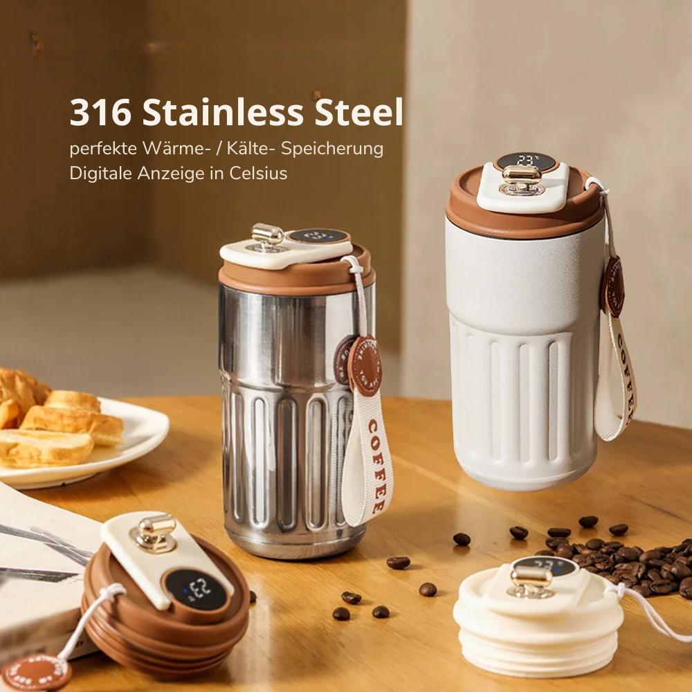 SmartTemp LED Thermosfles | Blijf gehydrateerd, blijf op de hoogte