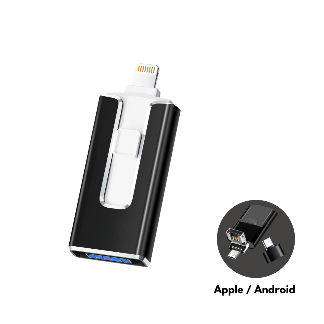 SnapVault 4-in-1 back-upstick | Vanaf de telefoon direct up je USB