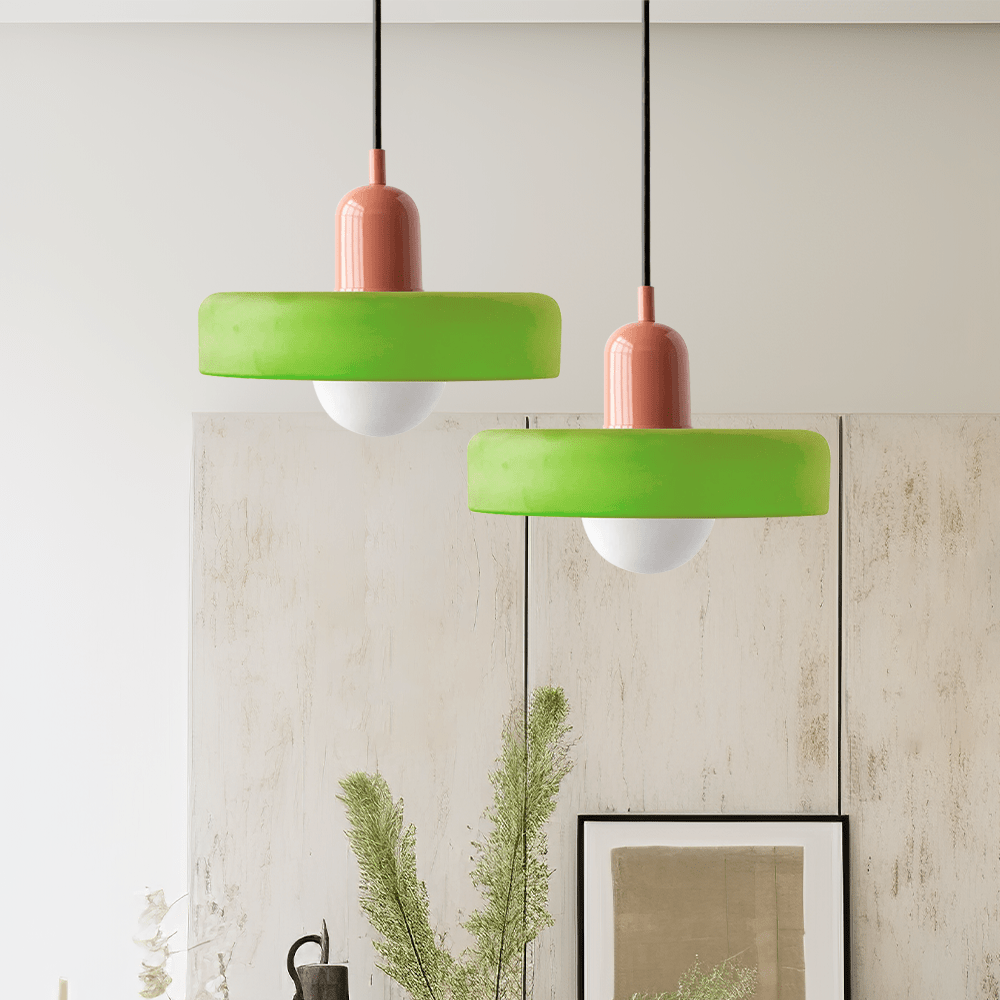 Bauhaus Gekleurde Glazen Hanglamp voor Moderne Interieurs