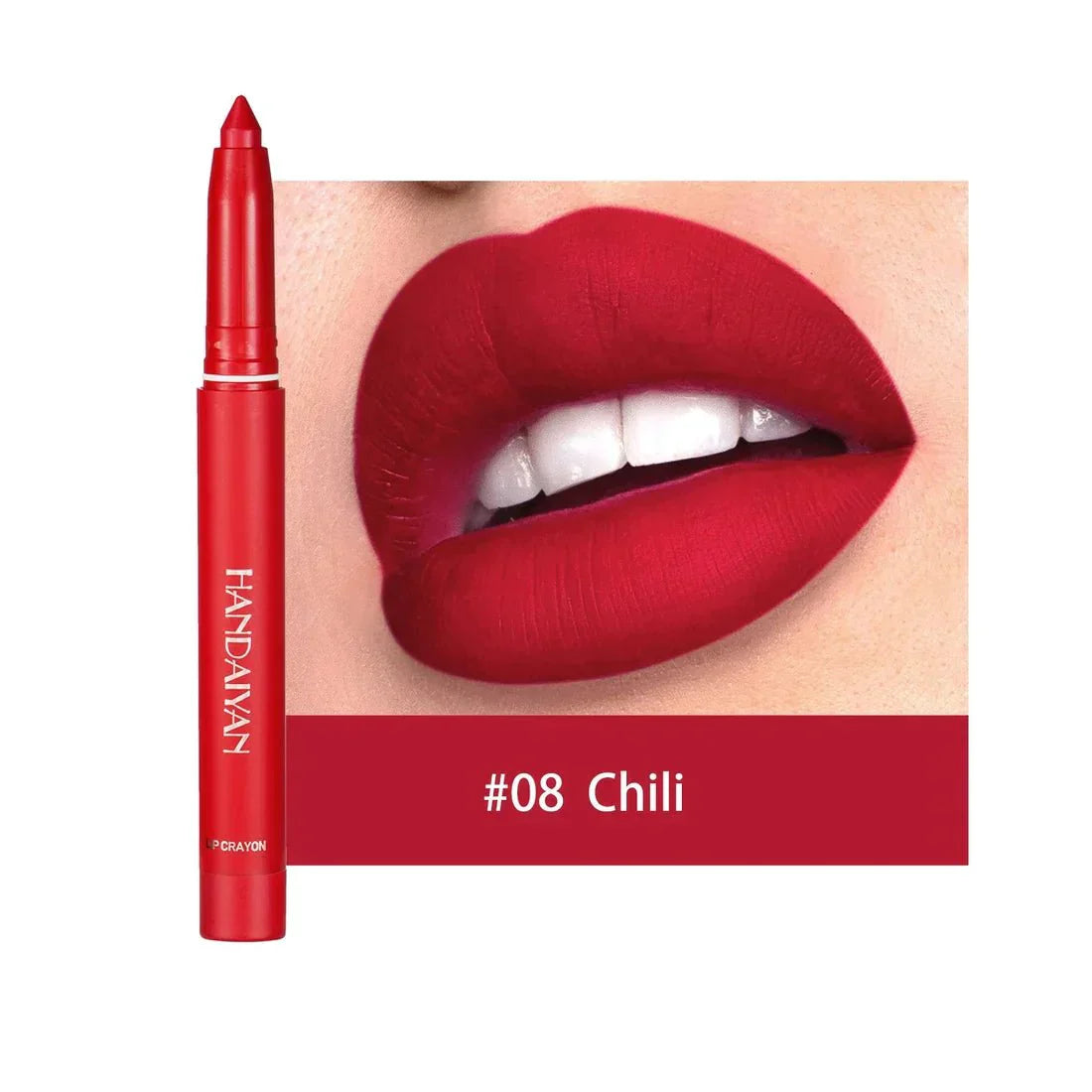 12 Kleuren HANDAIYAN Draaiende Aanscherpbare Matte Lippenstift Potloden