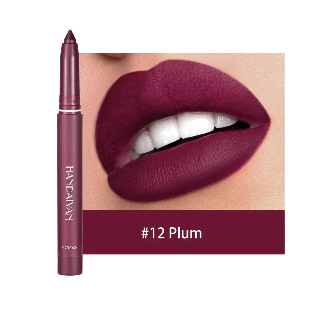 12 Kleuren HANDAIYAN Draaiende Aanscherpbare Matte Lippenstift Potloden