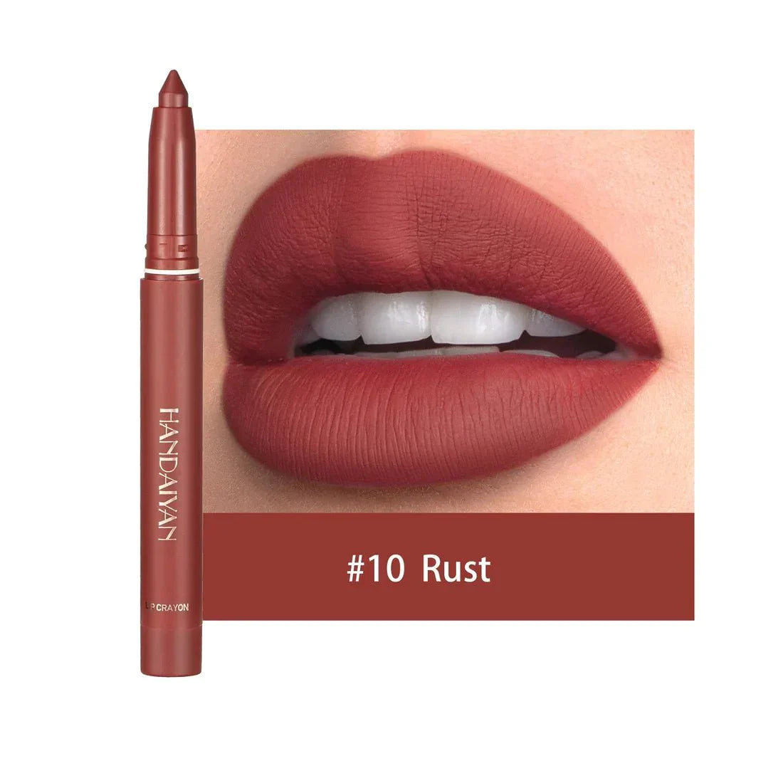 12 Kleuren HANDAIYAN Draaiende Aanscherpbare Matte Lippenstift Potloden