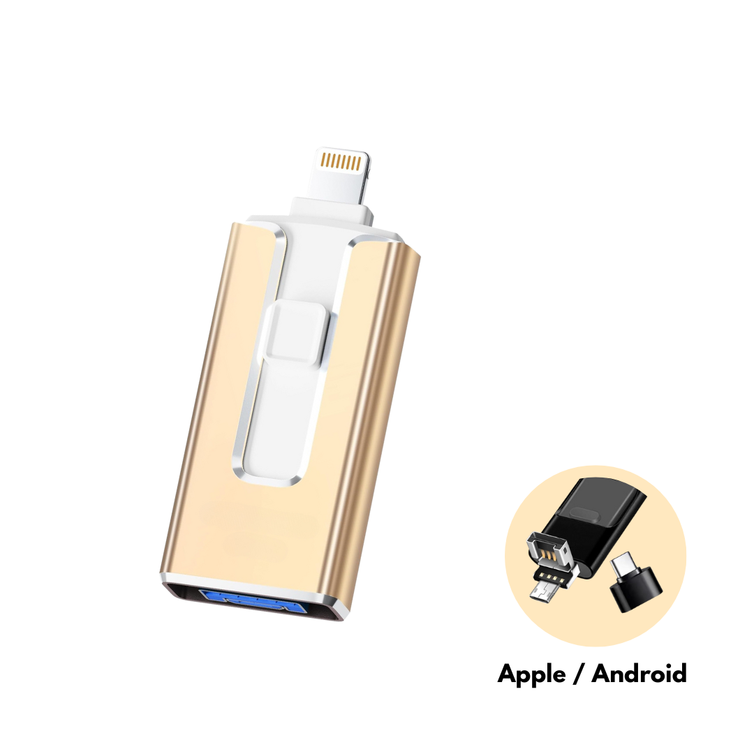 SnapVault 4-in-1 back-upstick | Vanaf de telefoon direct up je USB