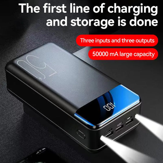 Voltaro Powerbank 50.000 mAh | Ultra-snel opladen | Voor laptop, tablet en smartphone | Compact en extreem krachtig