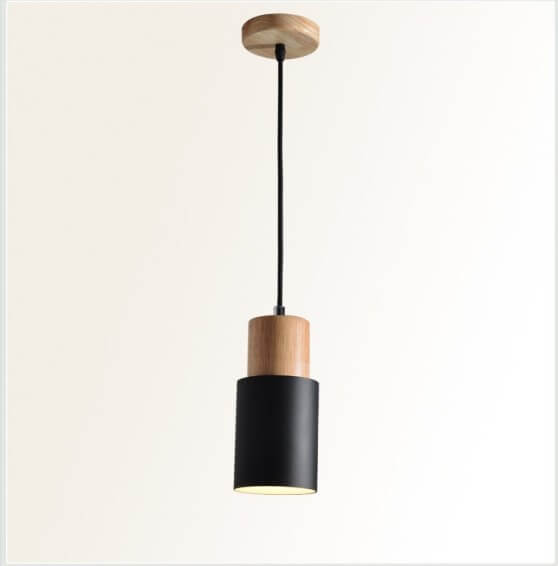 Metaal Hout Hanglamp | Modern Industrieel Ontwerp