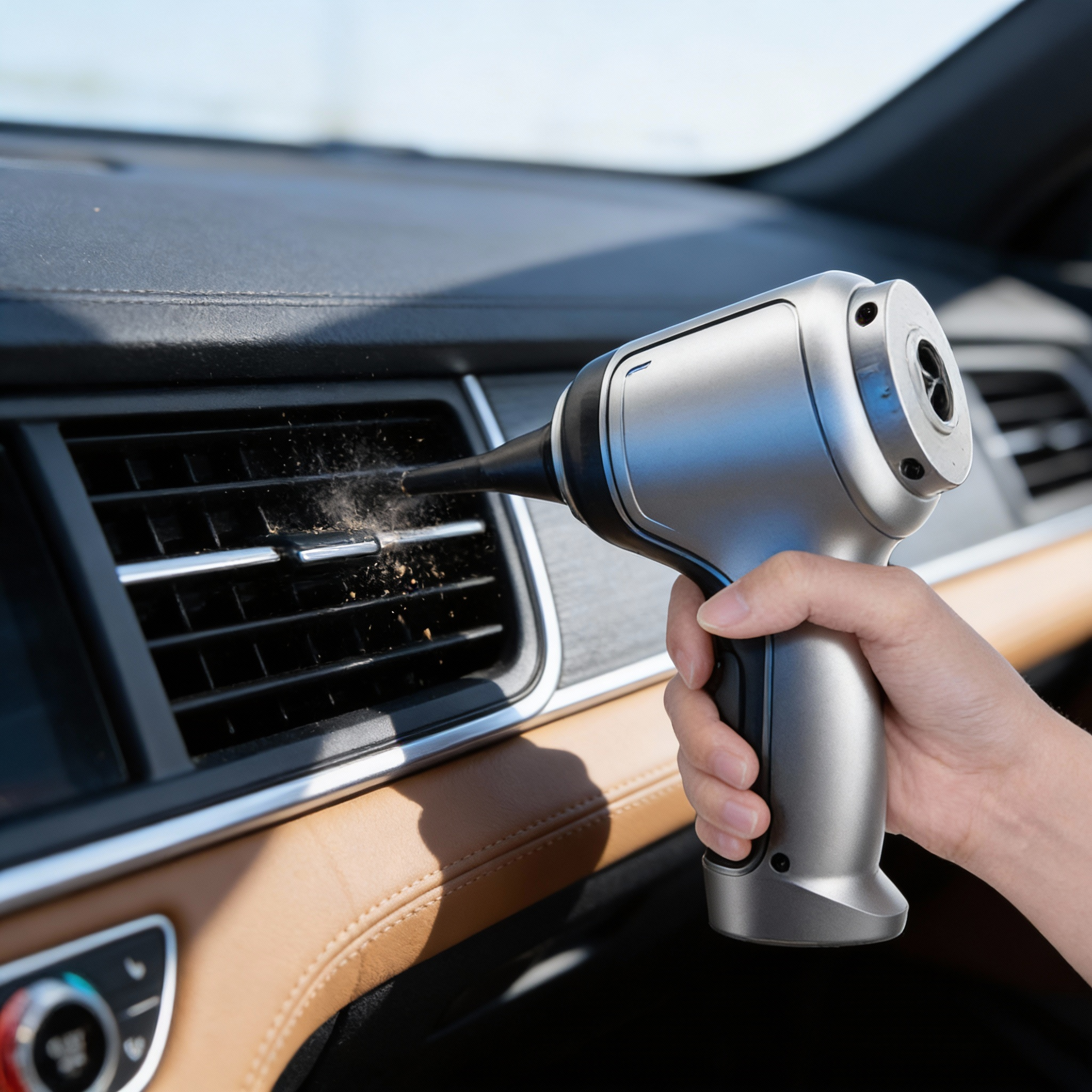 Krachtige draadloze auto-stofzuiger voor een grondige reiniging