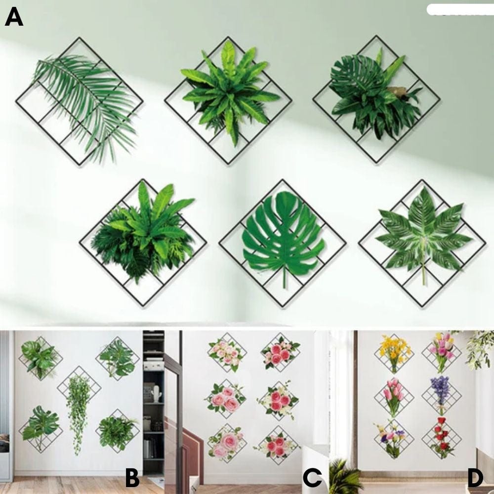 50% KORTING  |  3D Groene Planten Muurstickers