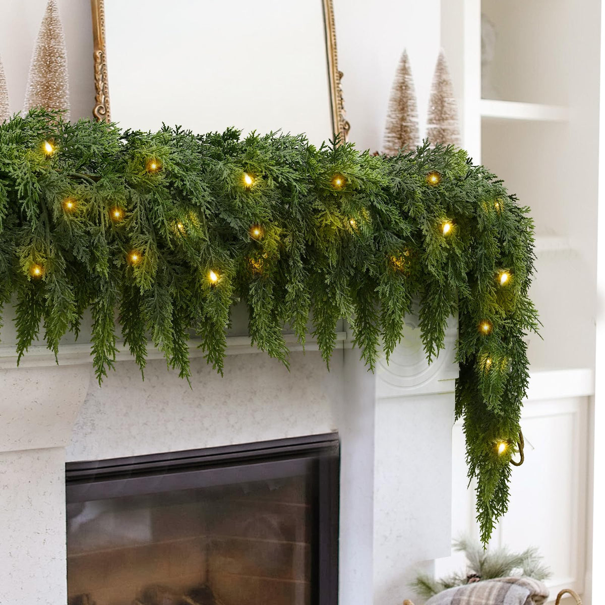 Kerstguirlande met Warmwitte LED-verlichting – Realistische Dennentakken