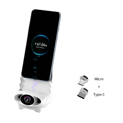 LuxoTech Mini Telefoonhouder | Elegante stoelvorm met draadloze snellader functie