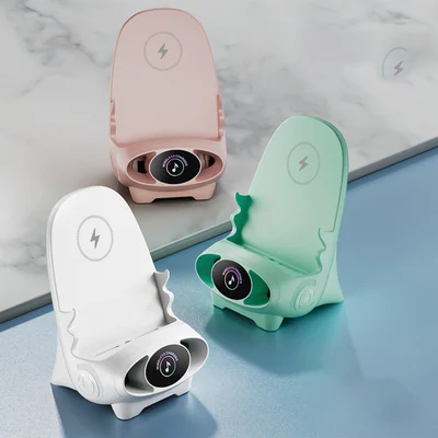LuxoTech Mini Telefoonhouder | Elegante stoelvorm met draadloze snellader functie