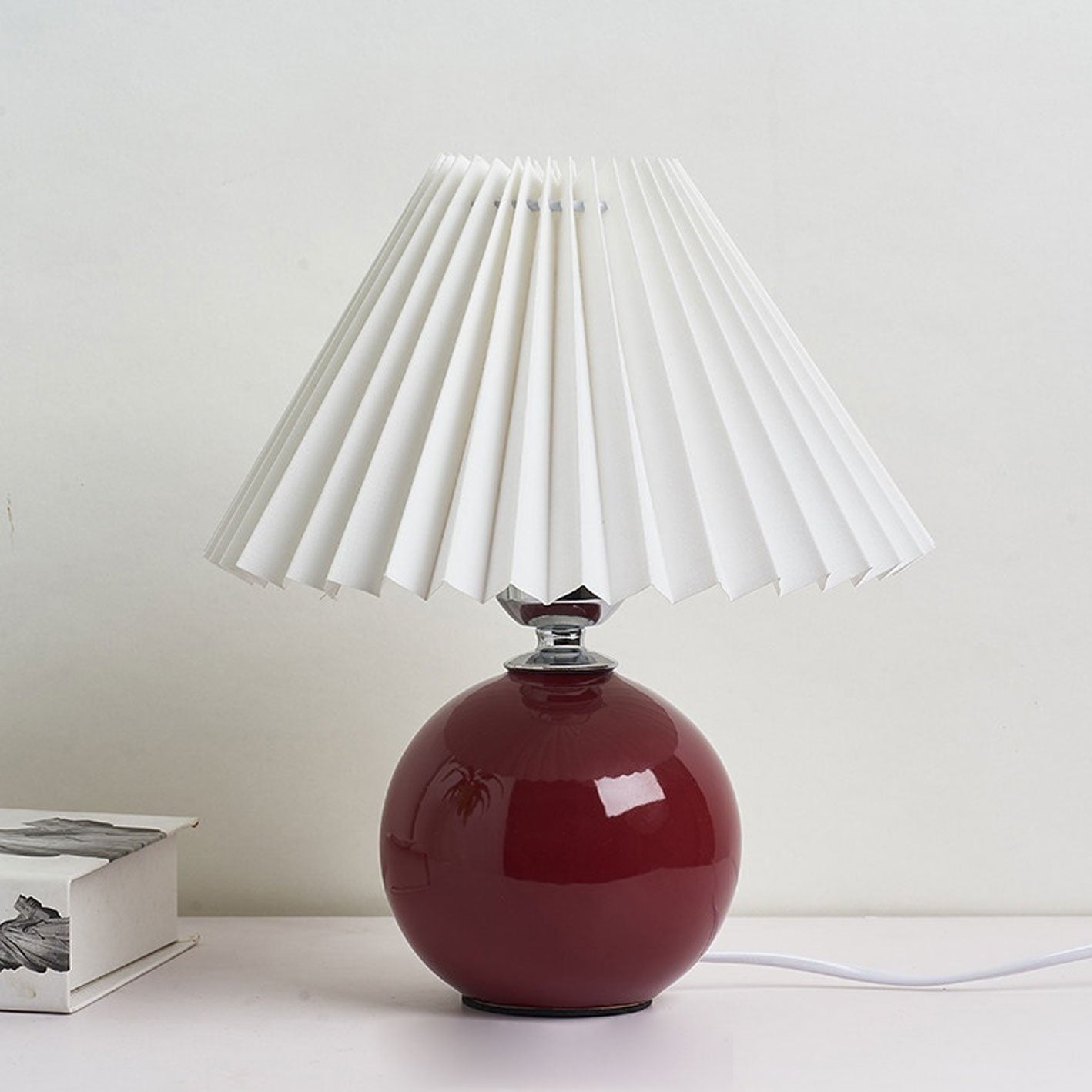 Nordic Ceramic Pleated Table Light | 1-Lamp