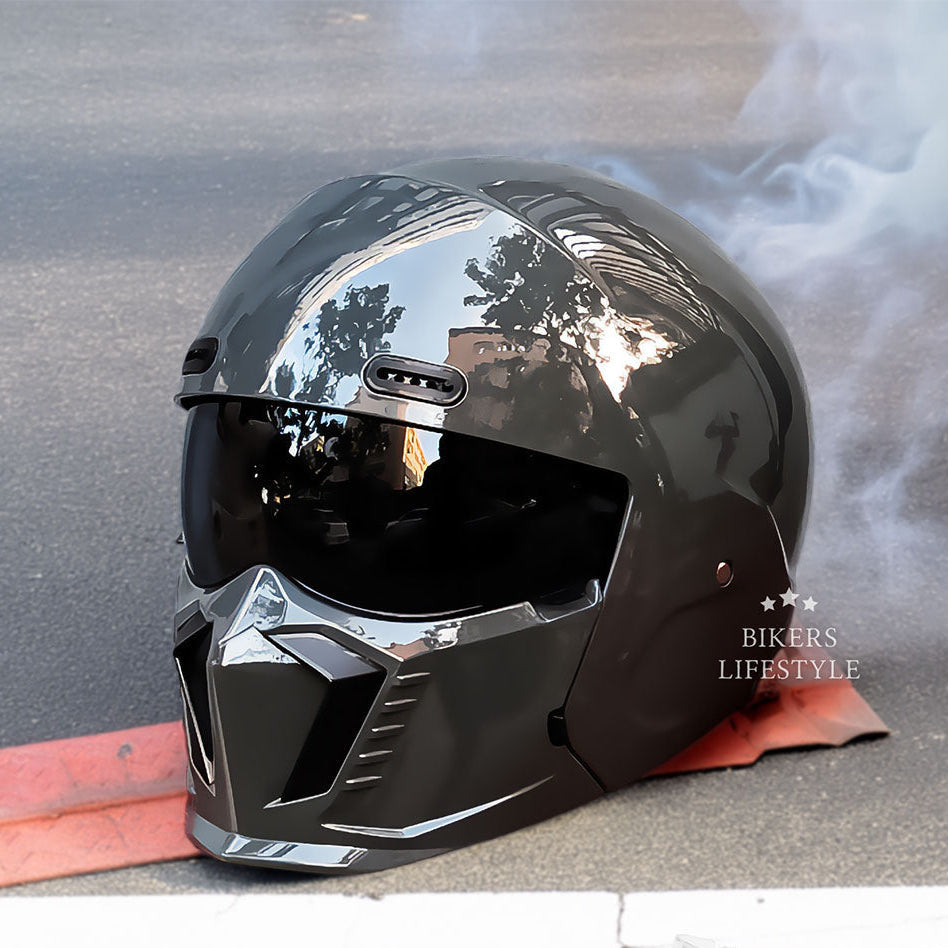 Retro Klassieke Motorhelm DOT- en ECE-goedgekeurd Tijdloos Ontwerp