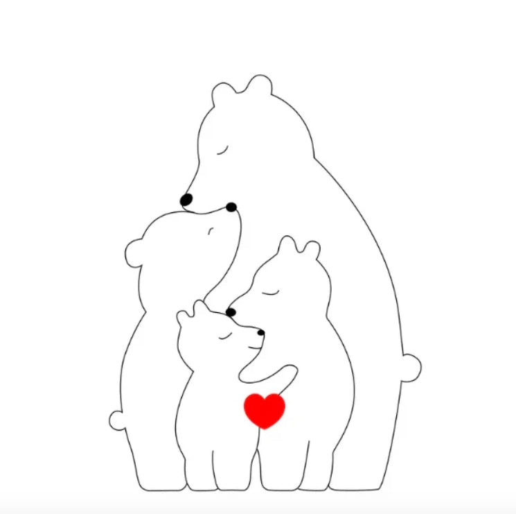 Persoonlijke Berenfamilie Decoratie