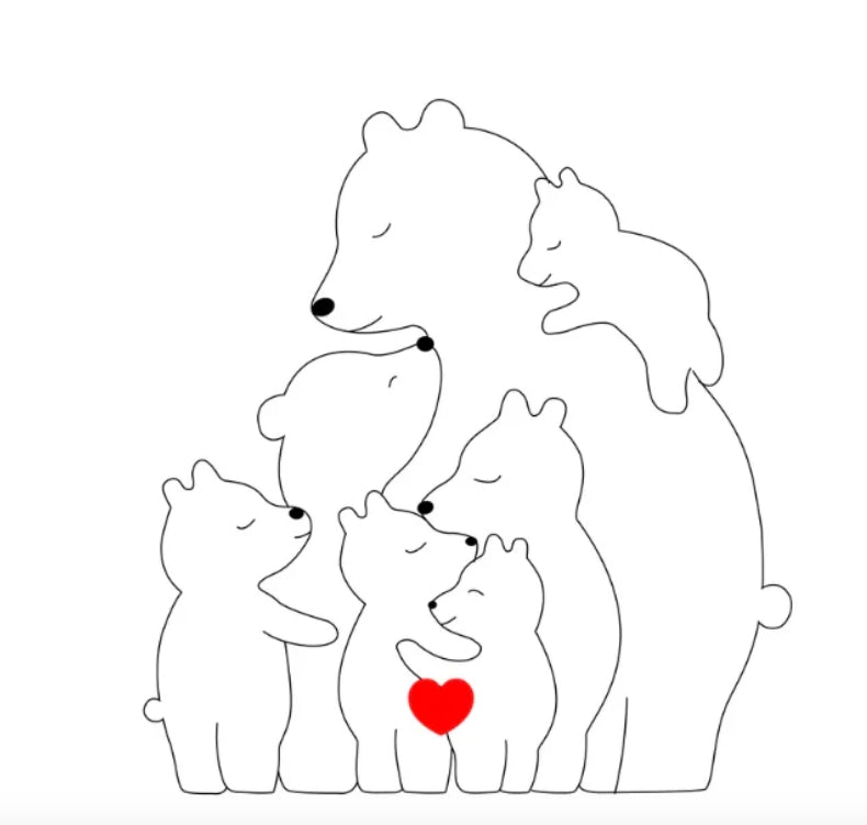 Persoonlijke Berenfamilie Decoratie