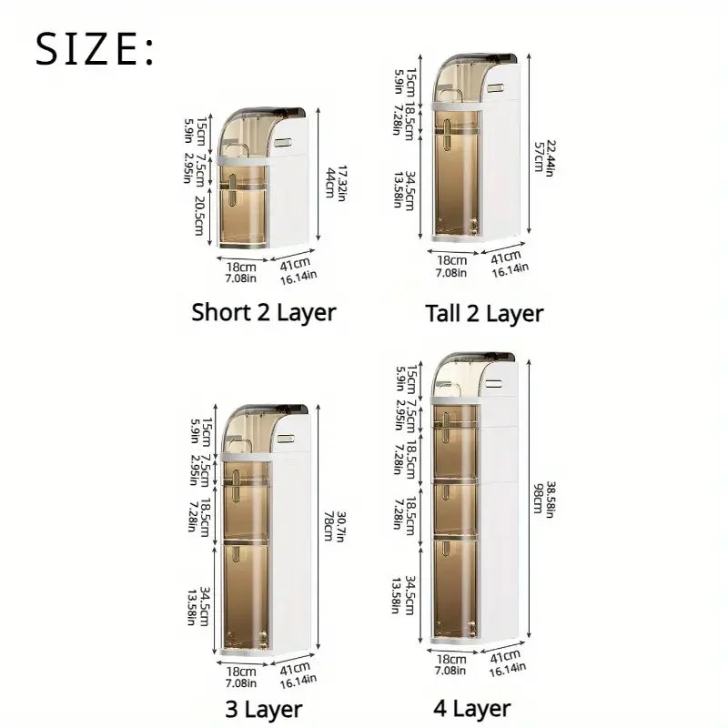BadkamerBliss Rollende Kast | Ruimtebesparende badkameroplossing met wielen voor eenvoudig verplaatsen