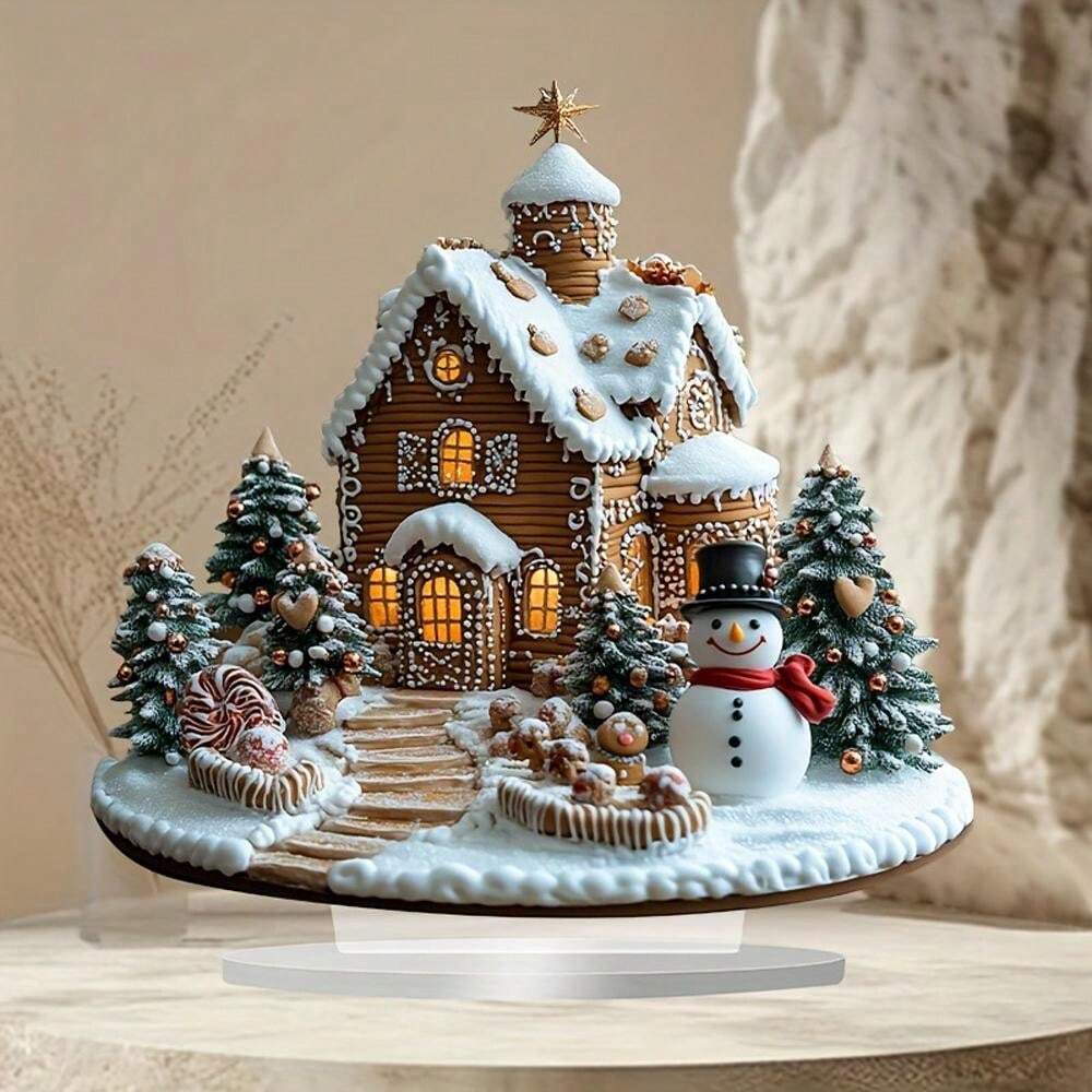 Stralend Peperkoekhuis – Charmante Kersttafeldecoratie met Verlichting