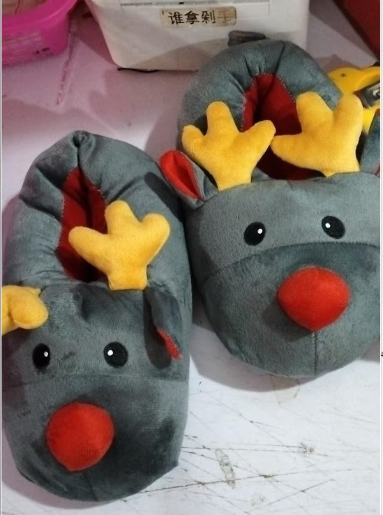 Warme Fleece Huissloffen met Antirutschsohle – Grijze Unisex Huisschoenen van superzacht Stof