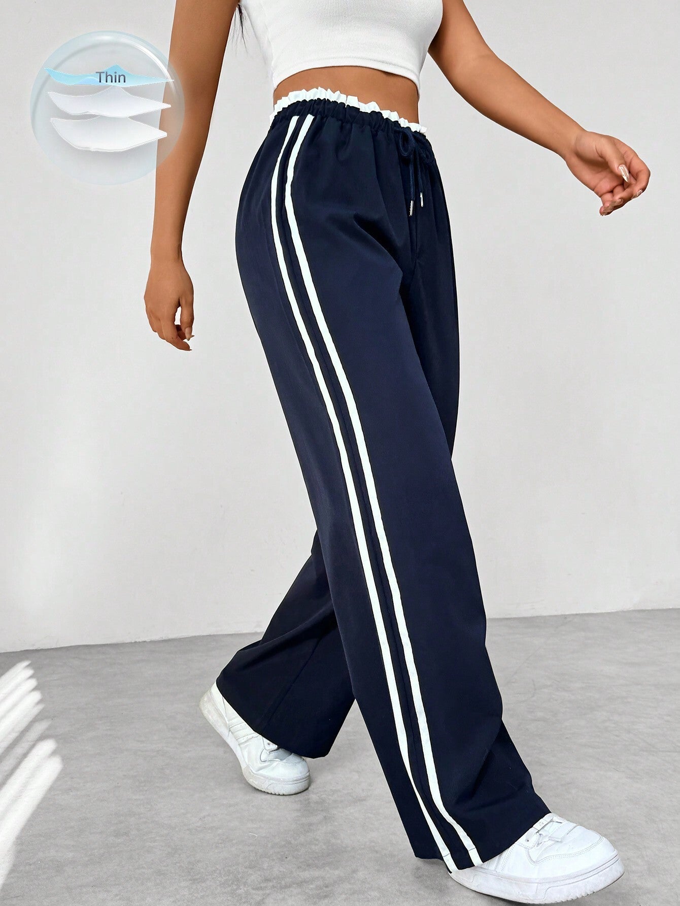 Trendy Sportieve Wide-Leg Broek