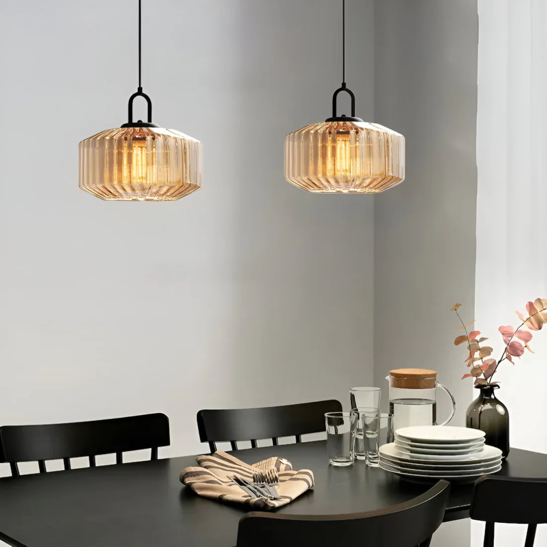 Mireta - Retro Gekleurd Glazen Hanglamp