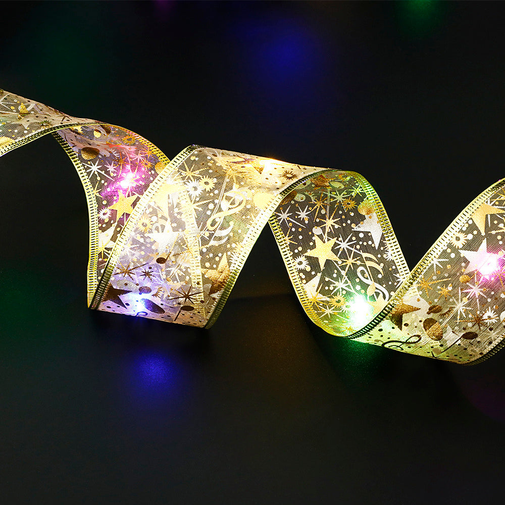 Decoratief Band met Kleurrijke LED-Verlichting – 5cm Brede Stoffen Lichtband