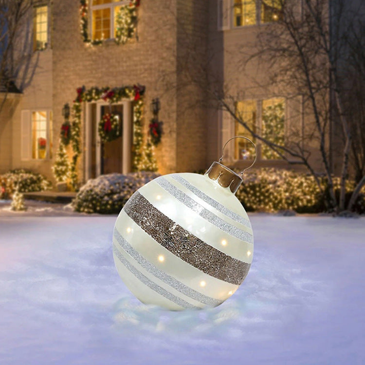Opblaasbare Kerstbal Buiten Decoratie 60cm – Weerbestendige PVC Kerstdecoratie