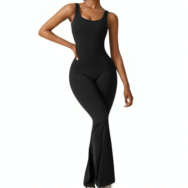 Kyliams | Aansluitende jumpsuit met brede pijpen