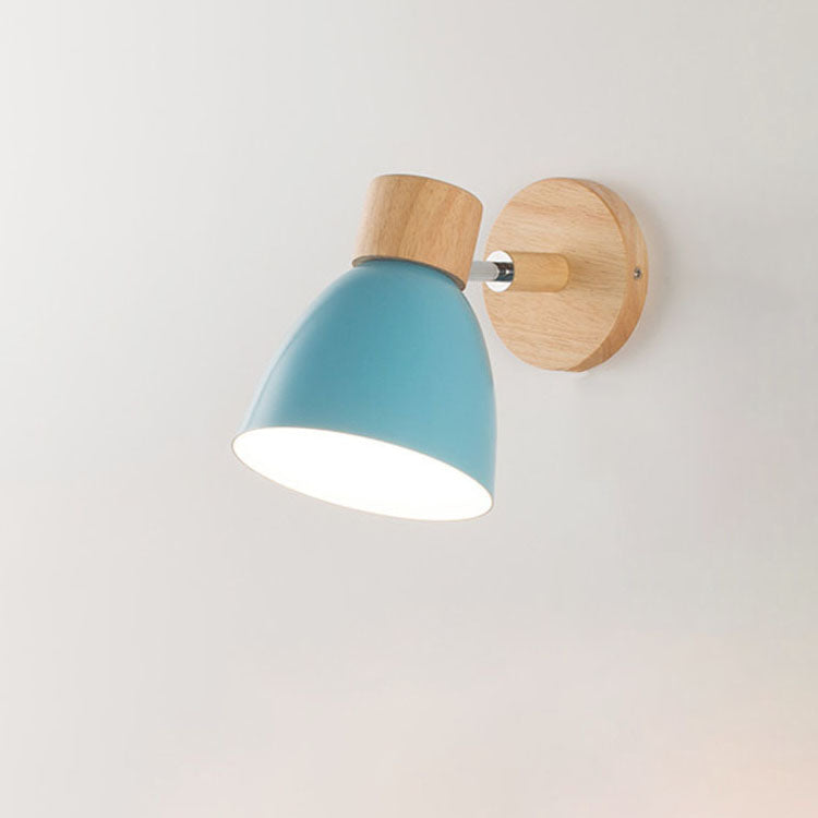 Modern Minimalistische Houten Conus LED Wandlamp | 1-Lamp