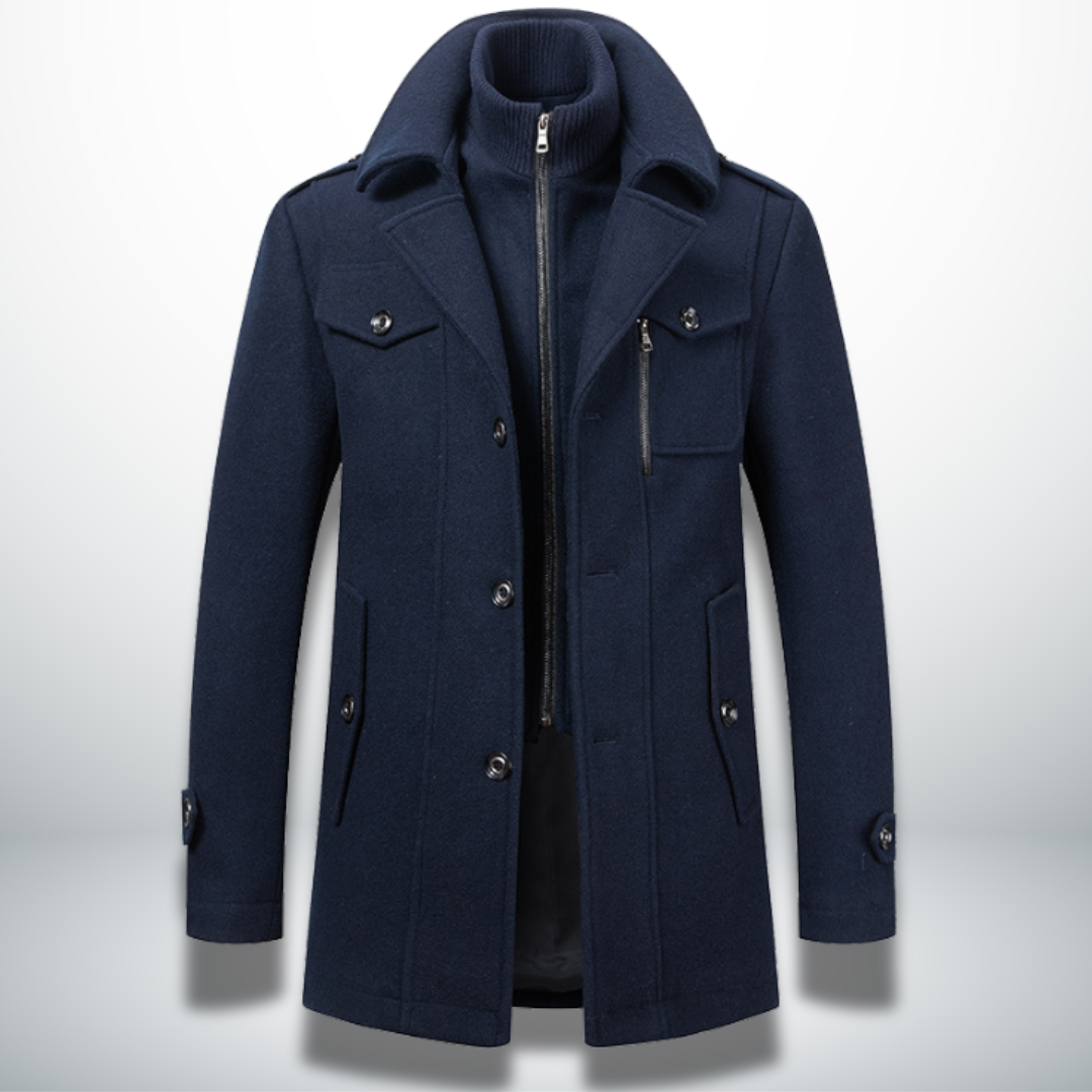 Felix | Heren Smart-Casual Mantel met Knopsluiting