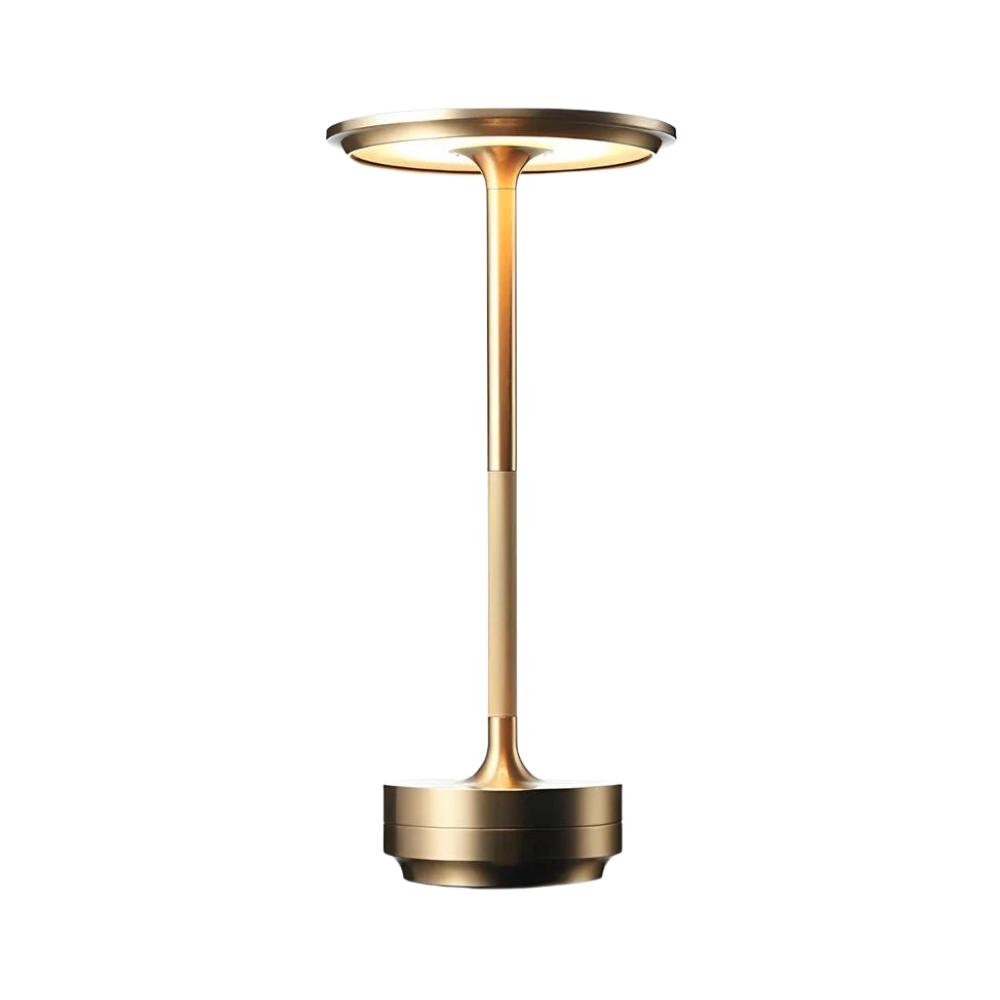 Moderne Messing-Kegel-LED-Accu-Tafellamp 1-Licht