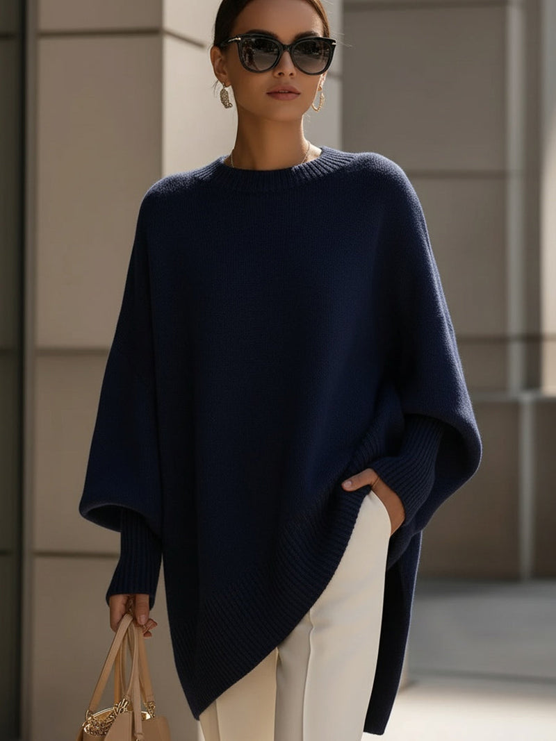 Kimia - Oversized Gebreide Ronde Hals Trui