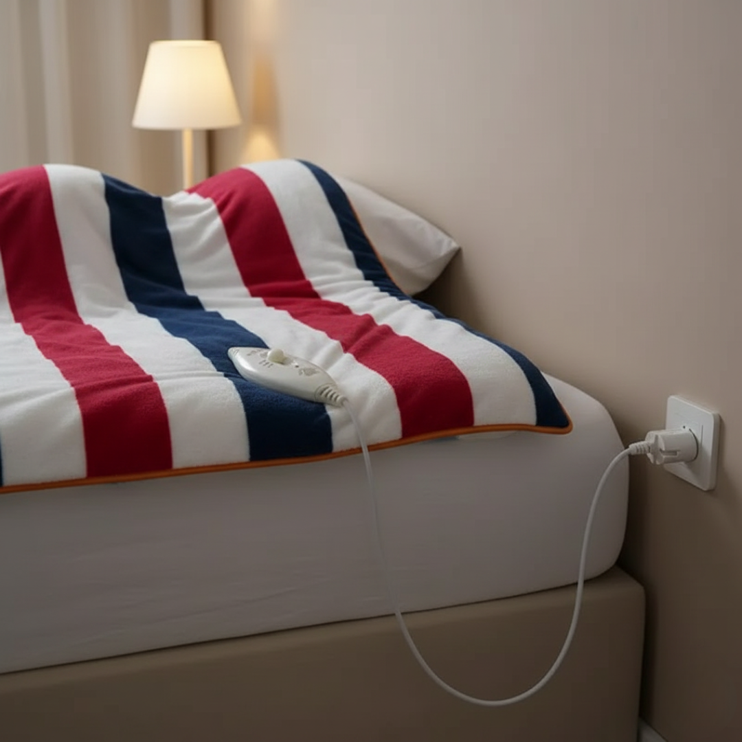 Elektrische Warmtedeken 120x150 cm van Pluche Fleece met Thermostaat