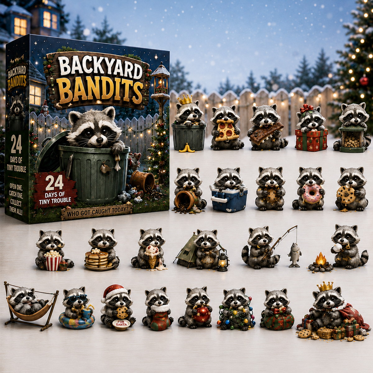 🦝 Achtertuin Bandieten Adventskalender – 24 Dagen van Kleine Problemen