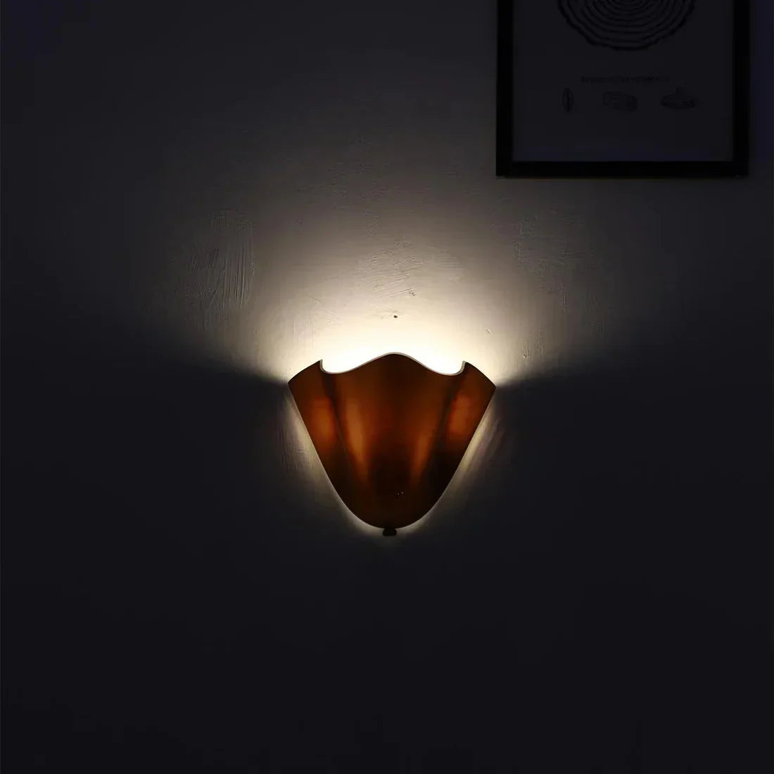 Retro Glas-in-lood Schelp Wandlamp LED 1-Licht