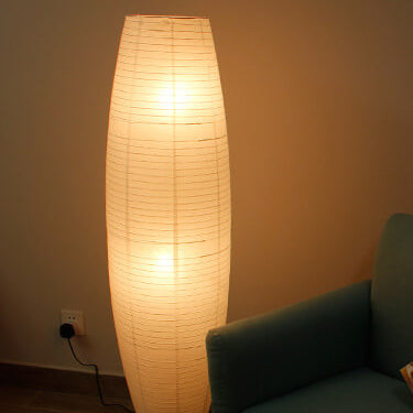 Noordse rijstpapier zuilen 2-licht vloerlamp