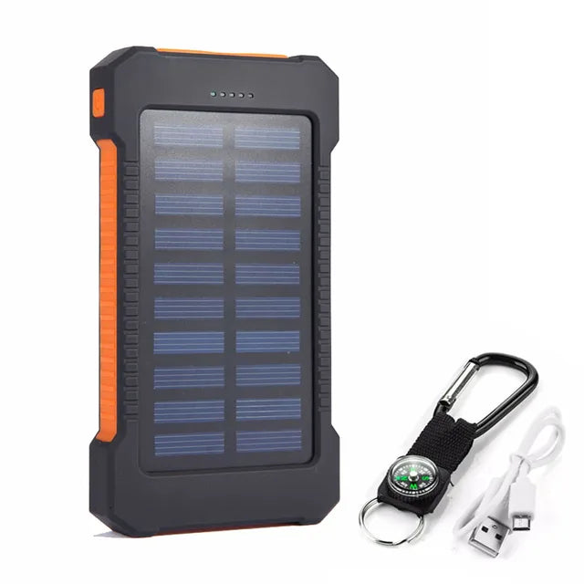 SolarPowered PowerBank | Draagbare Waterdichte Zonnelader