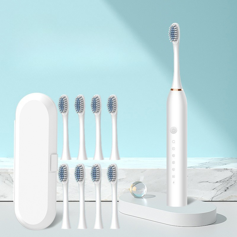 GlowSmile Sonic Tandenborstel – Oplaadbaar met 5 Modi en 8 Borstels